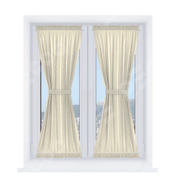 Штора песочные часы «Кортин» лён димаут бежевый