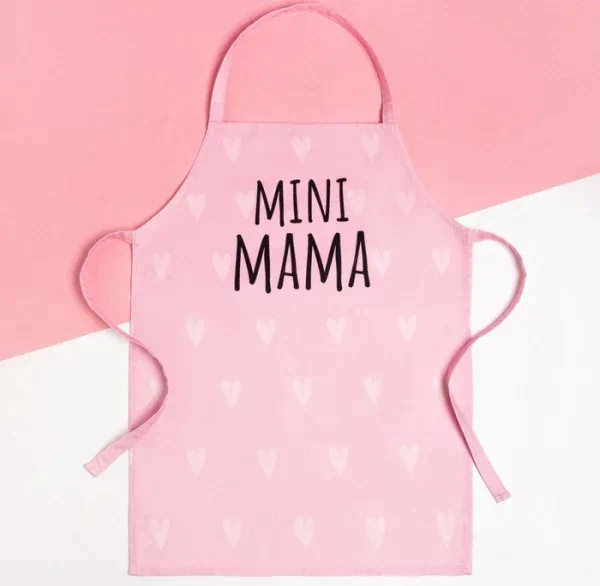 Фартук детский Этель "Mini mama", 46х60 см, 100% хлопок, саржа