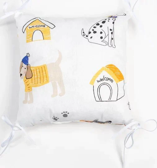 Бортики в кроватку Крошка Я "My doggy" (35х35 см - 8 шт), 100% хлопок