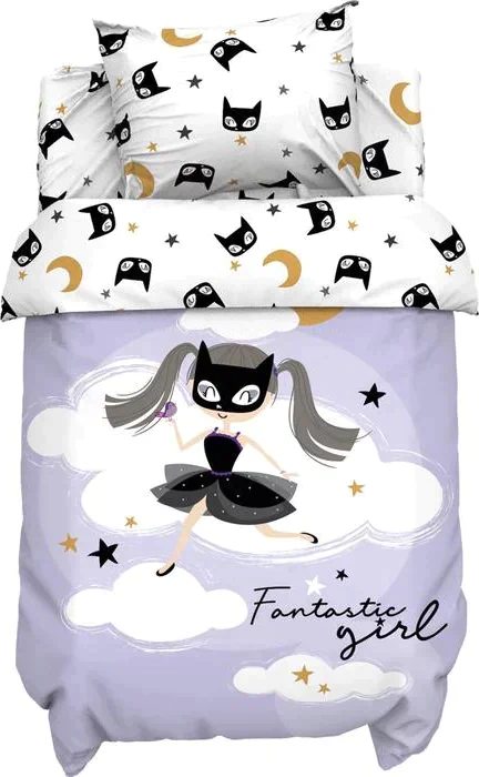 Постельное бельё детское Крошка Я "Fantastic girl", 112х147 см, 60х120+20 см, 40х60 см