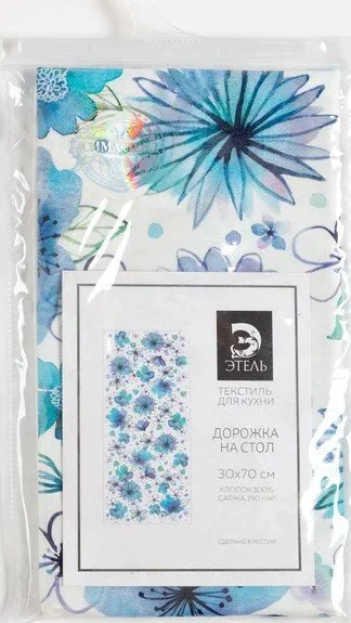 Дорожка "Этель" Незабудки 30*70 см, 100% хлопок, саржа 190 г/м2