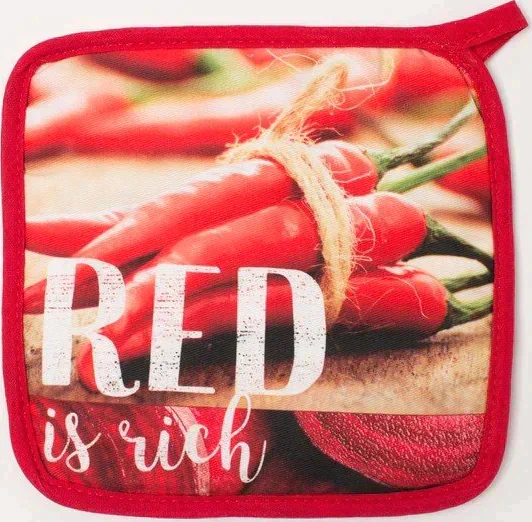 Прихватка RED 19х19см,100% х/л, ватин 250г/м2