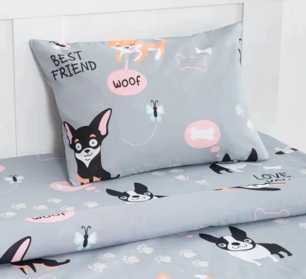Постельное белье "Этель" 1.5 сп Best friend 143*215 см, 150*214 см, 50*70 см -1 шт,100% хл, бязь
