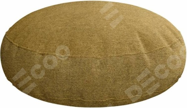 Подушка круглая «Кортин» твид блэкаут горчица