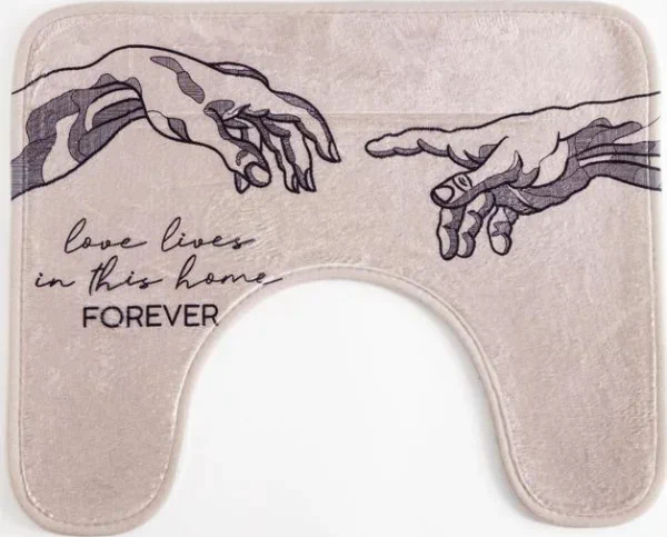 Коврик для ванной Этель "Forever", 50х40 см, велюр