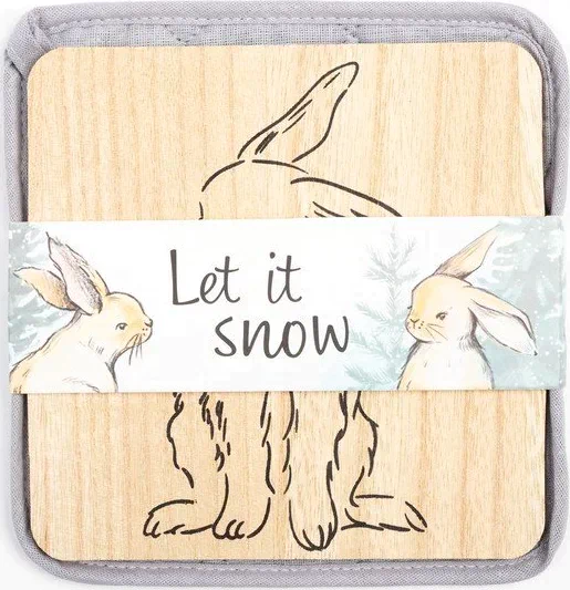 Набор кухонный Доляна Let it snow: подставка, прихватка