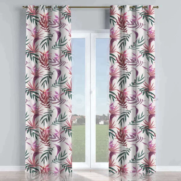 Комплект штор на люверсах «Тропические побеги»