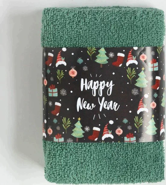 Набор махровых полотенец Этель Happy new year 30х30 см-3шт, 340гр/м2, 100% хлопок