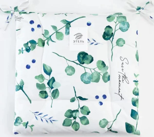 Сидушка на стул "Этель" Eucalyptus  42х42см, 100% хл, саржа 190  г/м2
