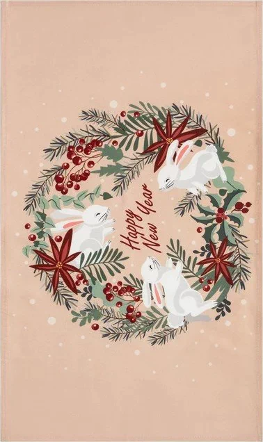 Набор подарочный Этель Christmas wreath: кух. полотенце и акс.