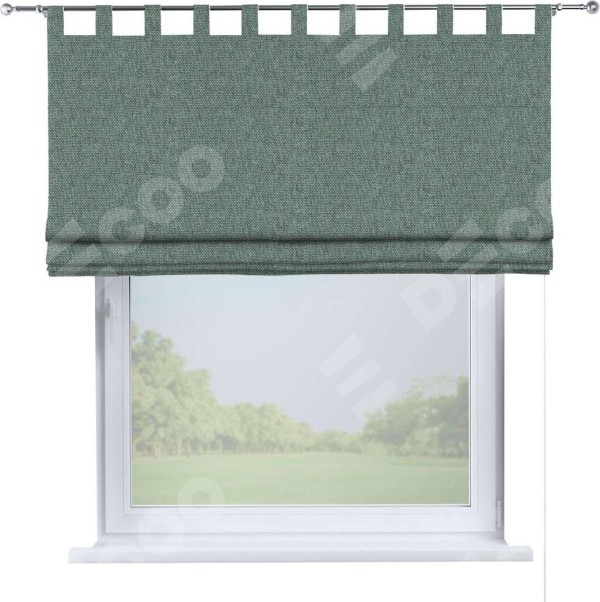 Римская штора на петлях «Кортин», стиф димаут серо-голубой