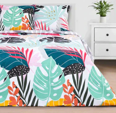 Постельное белье "Этель" 2 сп Сolored tropics 175*215 см, 200*220 см, 70*70 см -2 шт