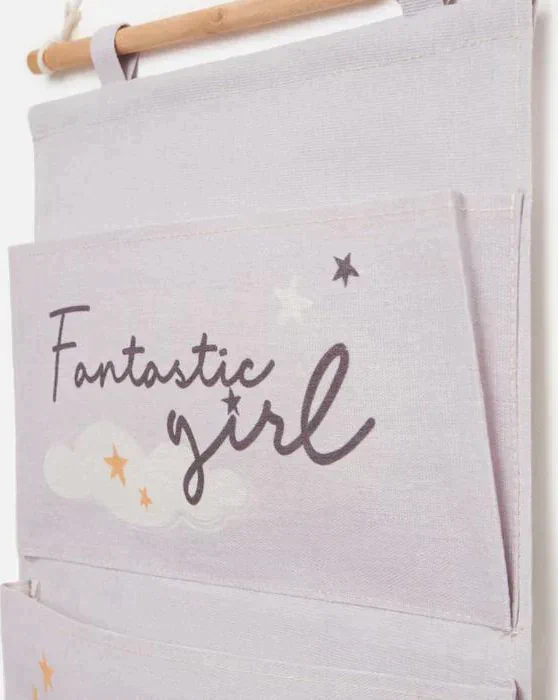 Кармашек текстильный  Этель "Fantastic girl", 3 отделения, 34*63,5 см