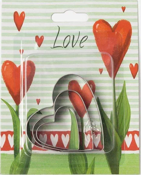 Набор "Love" полотенце 40х73см, саржа 190гр/м2, формочки для печенья