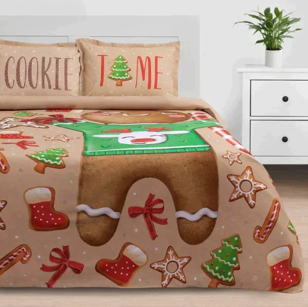 Комплект: пододеяльник и 2 наволочки Cookie time 175*215 см/50*70 см - 2 шт
