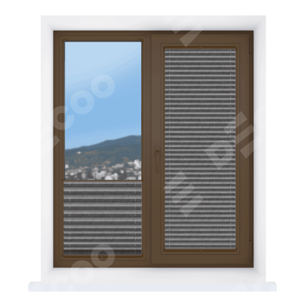 Штора плиссе ткань Краш FR антрацитовый