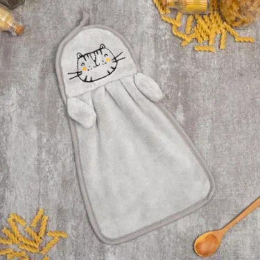 Салфетка для уборки «Котэ», 23х36 см, микрофибра, 100% п/э