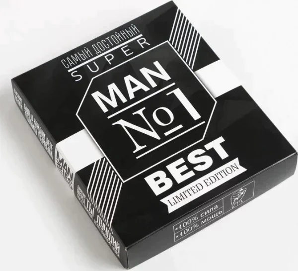 Полотенце махровое "Man №1" 30х60 см, 100% хлопок 340г/м2