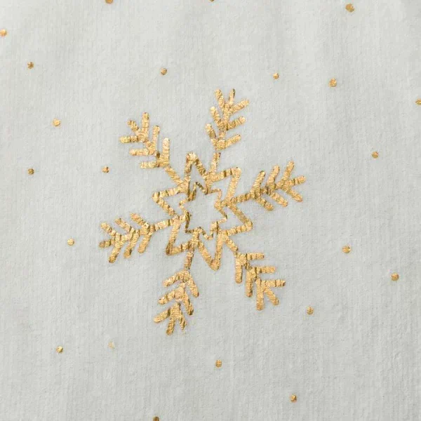 Плед Этель «Золотые снежинки», белый, 150х200 см, корал-флис