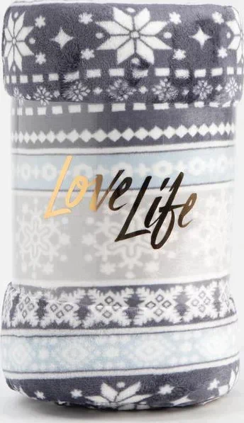 Плед LoveLife "Орнамент" 200*220 см, велсофт,100% п/э, 280гр/м
