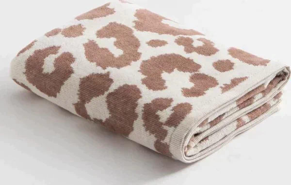Полотенце махровое Этель Leopard беж, 50х90 см, 100% хл, велюр, 420 гр/м2