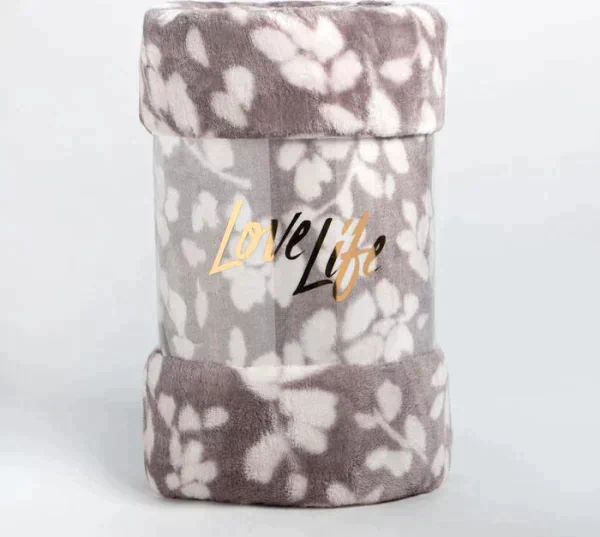 Плед LoveLife «Листики» 180*200 см,100% п/э, велсофт 280 гр/м2