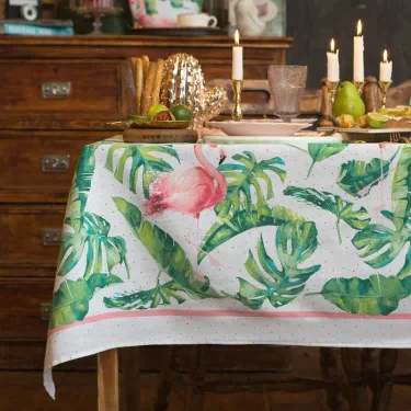 Скатерть "Доляна" Tropical kitchen 110х144 см, 100% хлопок, 164 г/м2