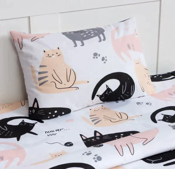 Постельное бельё Этель 1.5 сп Cat party, 143*215 см, 150*214 см, 50*70 см -1 шт,100% хлопок, бязь