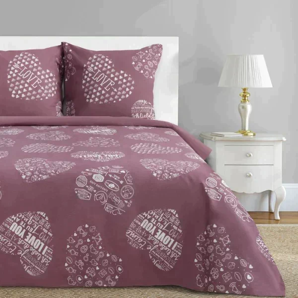 Постельное бельё Этель Te amo, вид 2, 1.5-сп., 143 × 215 см, 150 × 214 см, 70 × 70 см (2 шт.), бязь