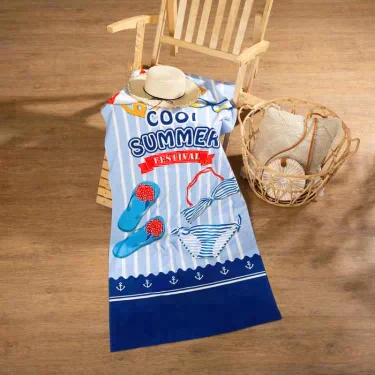 Полотенце пляжное Этель Summer 70*150 см, 100% п/э микрофибра 250гр/м2