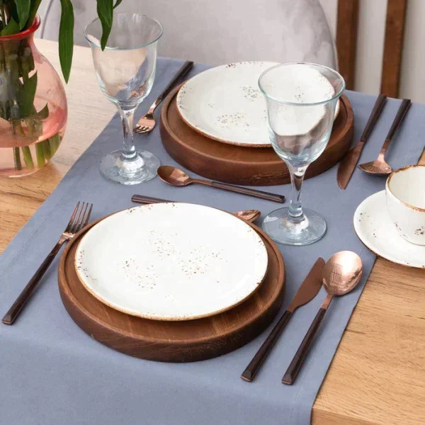 Дорожка на стол Этель Kitchen 40х150 см, цв. синий, 100% хл, саржа 220 г/м2