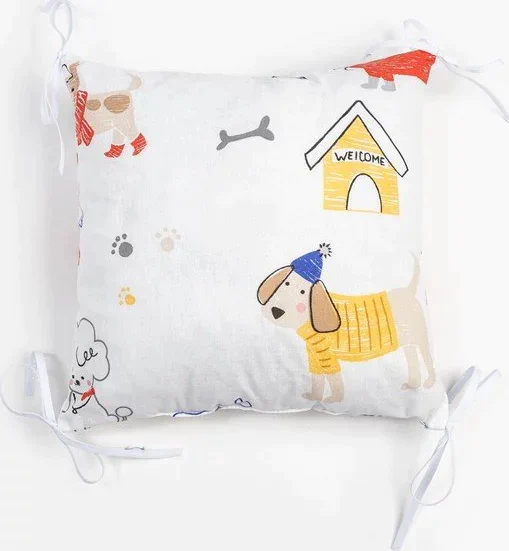 Бортики в кроватку Крошка Я "My doggy" (35х35 см - 8 шт), 100% хлопок