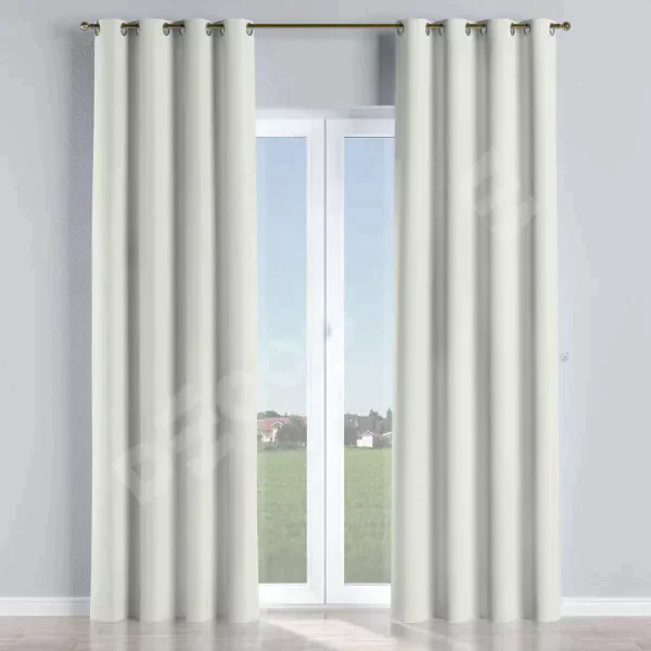 Комплект штор на люверсах лён молочный