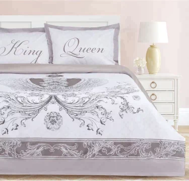 Постельное бельё «Этель» евро King&Queen 200*215 см,215*240 см,50*70+4 см - 2 шт