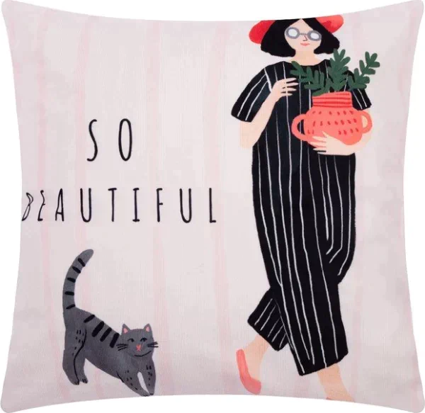 Наволочка Этель "So beautiful" 40х40 см, 100% п/э, велюр