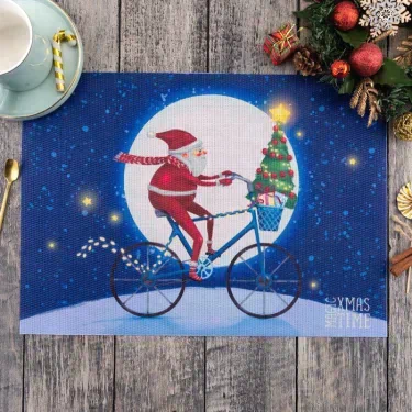 Новогодняя салфетка на стол XMAS, 40х29 см