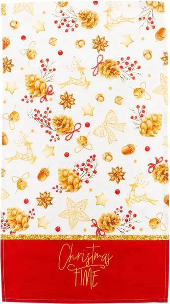 Новогоднее полотенце "Этель" Golden Christmas 40х73 см, 100% хл, саржа 190 гр/м2