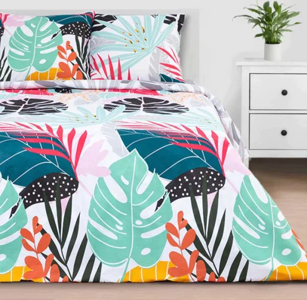 Постельное белье "Этель" евро Сolored tropics 200 *217 см, 240*220 см, 70*70 см -2 шт