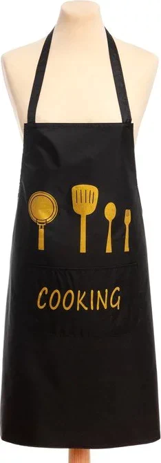 Фартук Этель "Cooking", цв. черный, 70*68 см, 100% п/э