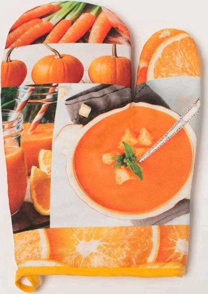 Варежка-прихватка ORANGE 20х27см,100% х/л, ватин 250г/м2