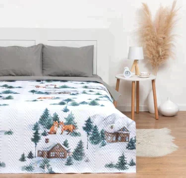Покрывало Этель 2 сп Winter village, 180х210 см