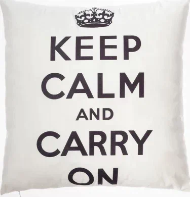 Наволочка Этель "Keep calm" цв.белый 42 х 42 см, 100% п/э