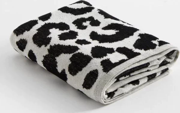 Полотенце махровое Этель Leopard чёрный, 50х90 см, 100% хл, велюр, 420 гр/м2