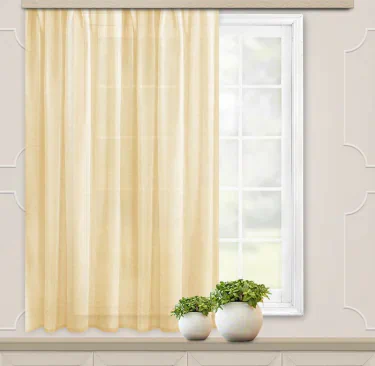 Штора вуаль однотонная 140х145 см, цвет шампань