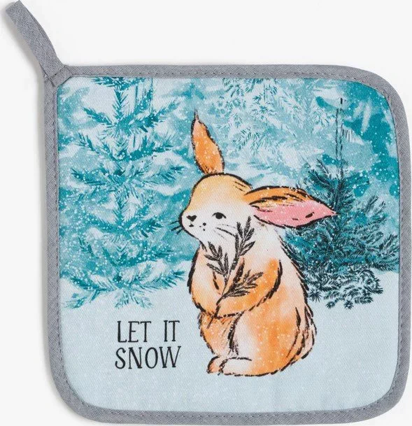 Прихватка «Let it snow» 19х19 см, саржа, 100% х/л, ватин 250 г/м2