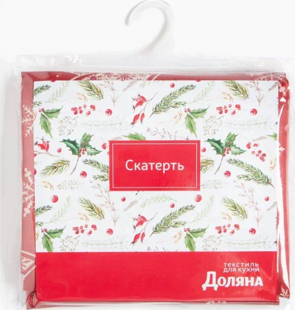 Скатерть Доляна «Новый год: Ёлочки» 110*145 +/- 2 см, 100% п/э