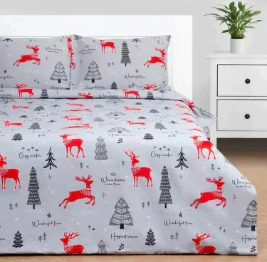 Комплект: пододеяльник и 2 наволочки Cozy winter 143х215 см, 50х70 см - 2 шт, 100% хлопок
