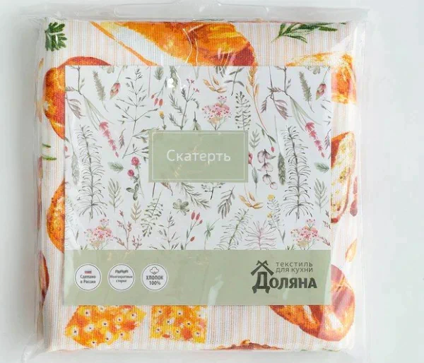 Скатерть "Доляна" Bread 110х144 см, 100% хлопок, 164 г/м2