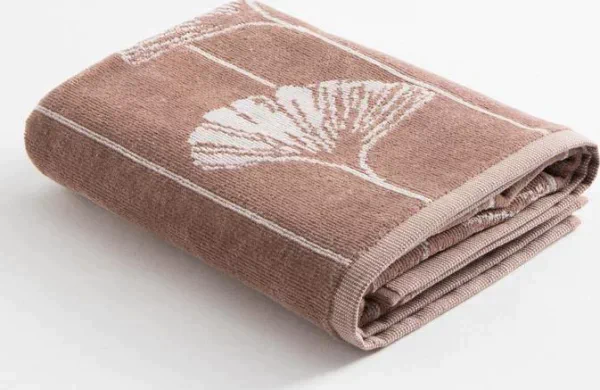 Полотенце махровое Этель Lotus беж, 50х90 см, 100% хл, велюр, 420 гр/м2