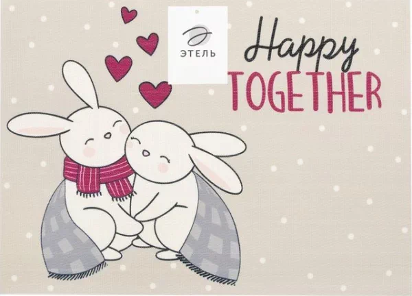 Салфетка на стол "Happy together", ПВХ, 40*29 см